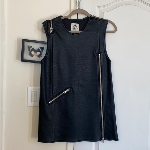 UNIF Dresses & Skirts - UNIF short leather dress *vintage piece*